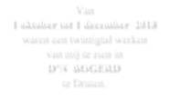 Van  1 oktober tot 1 december  2018  waren een twintigtal werken  van mij te zien in   D’N  BOGERD   te Druten.